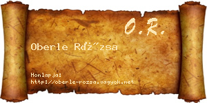 Oberle Rózsa névjegykártya
