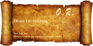 Oberle Rózsa névjegykártya