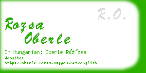rozsa oberle business card